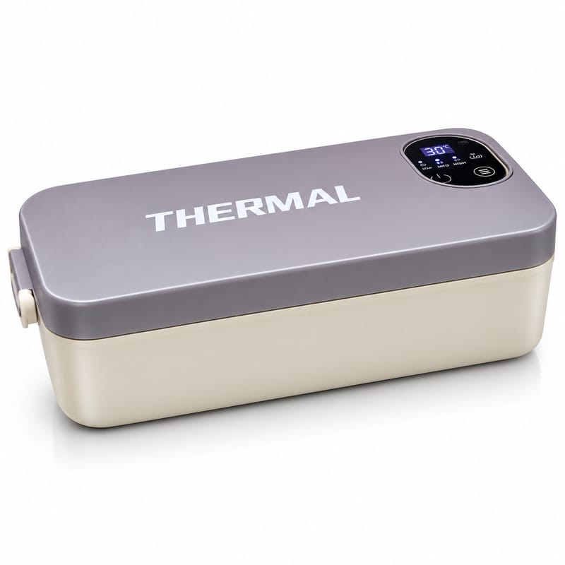 N5 Rechargeable Smart Heating Lunch Box | 7200mAh Battery | Portable Food Warmer | 304 Stainless Steel Electric Lunch Box for Adults with Digital Display