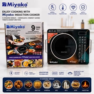 Best Induction Cooker Miyako TC-IND67 | 2200W | Smokeless | Multi Function Cooker | | Smokeless | Fast Cooking | Energy Saving 2