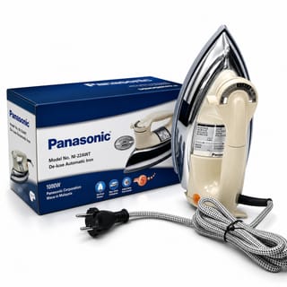 Panasonic NI-22AWT Dry Iron 1000W Non-Stick Soleplate Electric Iron White 3
