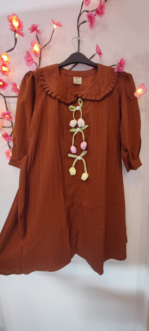 Premium Soft Cotton Ruffle Collar Tops/Kurti for Women