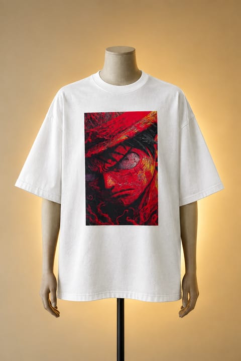 Monkey D. Luffy Inspired Drop Shoulder Tee