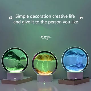 Moving Quicksand Art 3D Hourglass Lamp 5