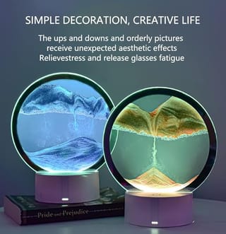 Moving Quicksand Art 3D Hourglass Lamp 1