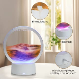 Moving Quicksand Art 3D Hourglass Lamp 3