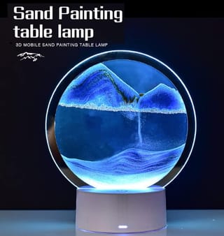 Moving Quicksand Art 3D Hourglass Lamp 2