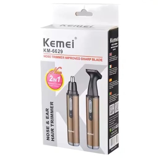 Kemei KM – 6629 2 in 1 Rechargeable Nose Beard Hair Trimmer