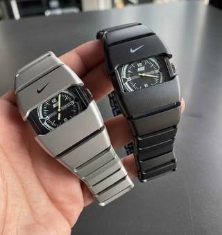 RC Nikee Chain Watch – Black / Silver 3