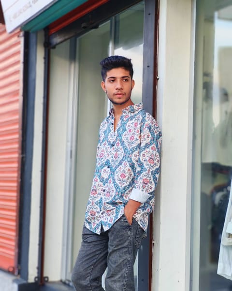 Azure Royale Printed Shirt 2026