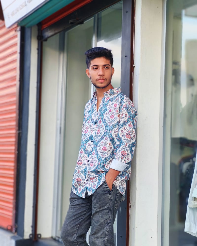 Azure Royale Printed Shirt 2026