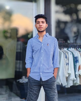 Amdoora Premium Striped Oxford Shirt – Blue 1