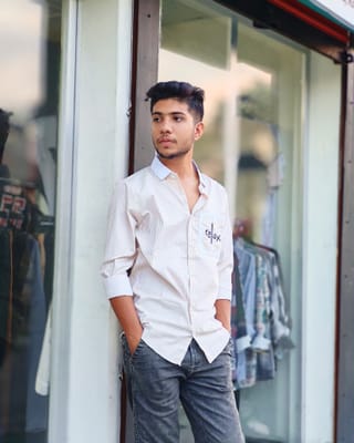 Amdoora Premium Stripe Shirt – Off White 2