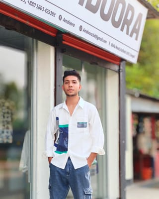 White Geometric Patchwork Casual Shirt 3