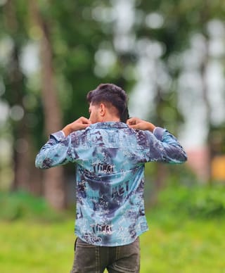 Men's Urban Streetwear Doodle Printed Casual Shirt 3