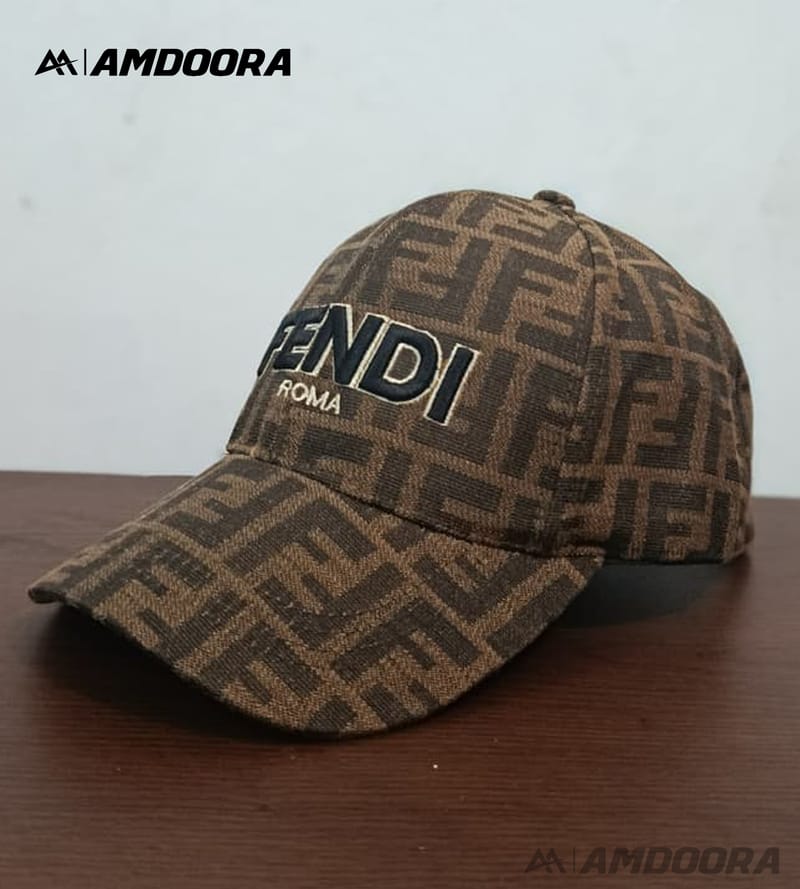 Classic Brown Jacquard Monogram Print Baseball Cap