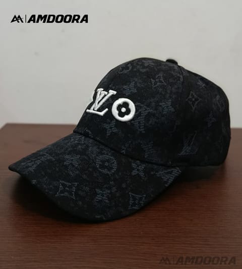 Black Monogram LV Cap