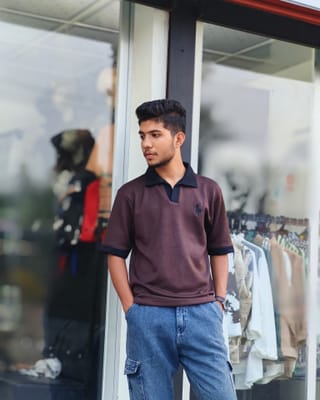 Amdoora Rich Brown Retro Polo 2