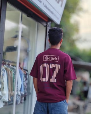 Maroon Varsity 07 Drop-Shoulder T-Shirt 3