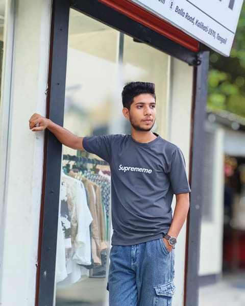 Slate Grey "Suprememe" T-Shirt