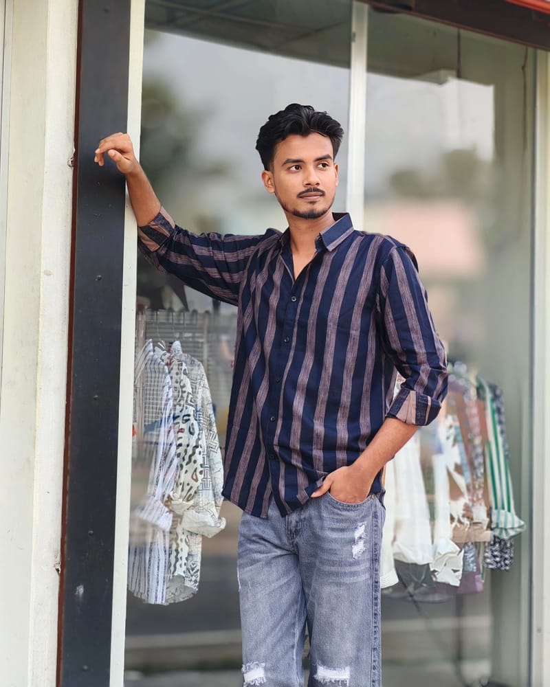 Amdoora Classic Vertical Block Stripe Shirt