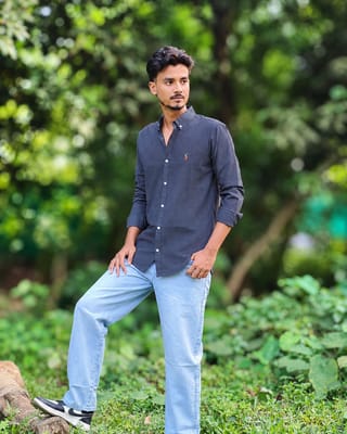 Amdoora Dark Grey Textured Casual Shirt 3