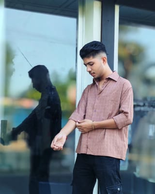 Amdoora Dusty Rose Textured Casual Boxyfit Shirt 1