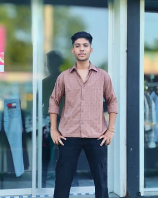 Amdoora Dusty Rose Textured Casual Boxyfit Shirt 2