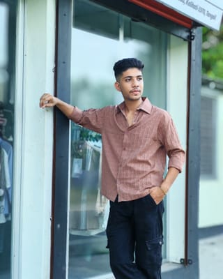 Amdoora Dusty Rose Textured Casual Boxyfit Shirt 3