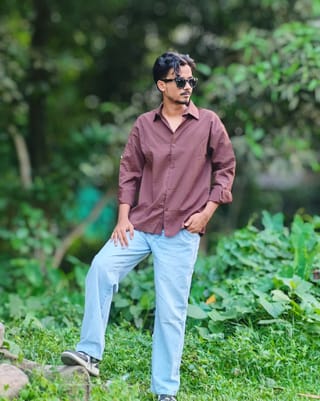 Amdoora Chocolate Brown Textured Boxyfit Shirt 4