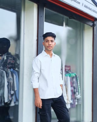 Amdoora White Textured Casual Boxyfit Shirt 4