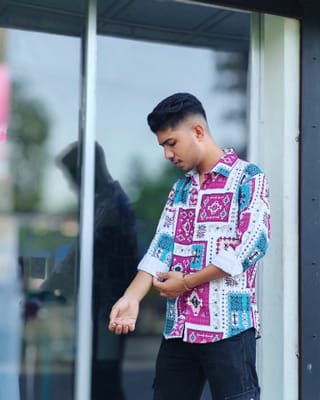 Amdoora Ethnic Patchwork Casual Shirt 1