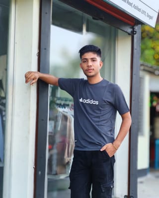Amdoora "Adidas" Printed Dark Grey Casual T-Shirt 2