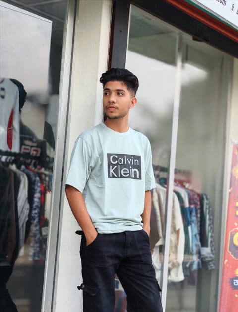 Amdoora "Calvin Klein" Box Logo Mint Green T-Shirt