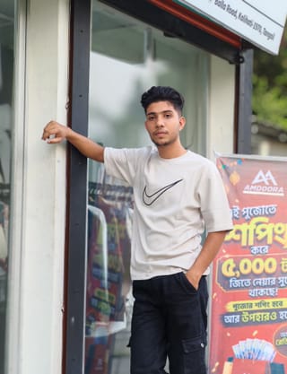 Amdoora "Nike" Swoosh Logo Off-White 3