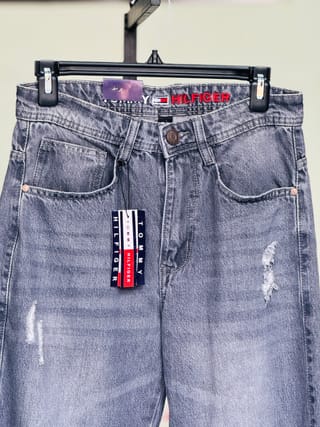 Amdoora Ash Grey Distressed Semi Baggy Jeans 3