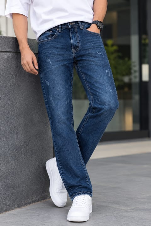 Amdoora Dark Blue Washed Roockies Slim Fit Jeans