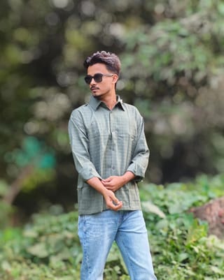 Amdoora Olive Green Boxyfit Casual Shirt 2