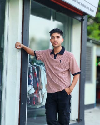 Amdoora Dusty Rose Vertical Striped Polo Shirt 3