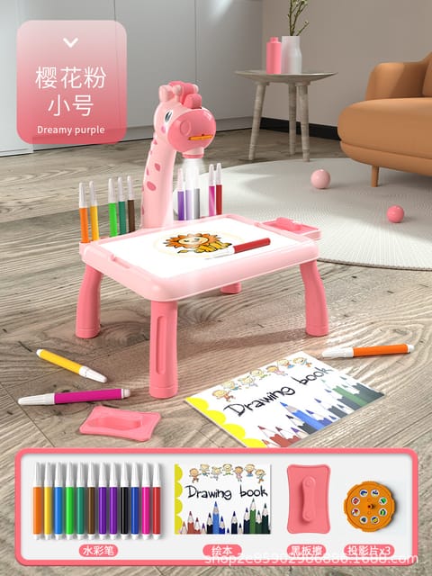 Kids Giraffe Drawing & Projector Table