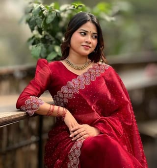 Georgette Sharee with Blouse Piece 1