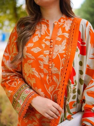 ডিজিটাল প্রিন্ট চায়না মাইক্রোস্টিচ থ্রি পিস উইথ লেস ওয়ার্ক | প্রিমিয়াম ড্রেস কালেকশন 3
