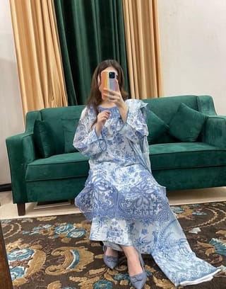 Premium Pure Cotton Embroidery Three Piece Set for Women | Sizes 38-46 4
