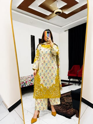 Cotton Embroidery Three Piece – Premium Full Body Embroidery Collection 1