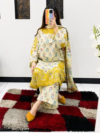Cotton Embroidery Three Piece – Premium Full Body Embroidery Collection 2