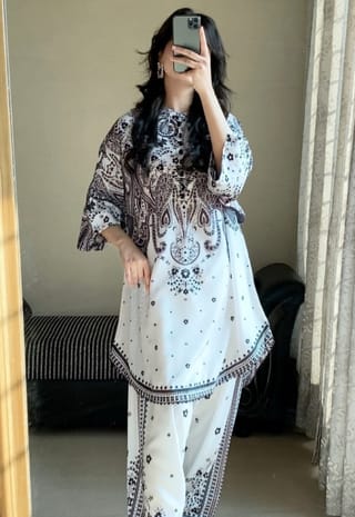 Digital Print Two Piece for Women | Thai Micro Georgette Ready Made Dress 2