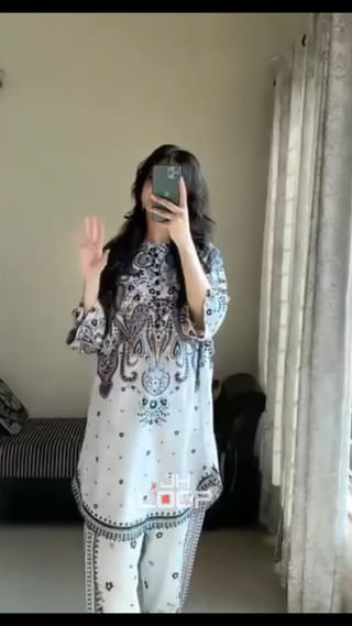 Digital Print Two Piece for Women | Thai Micro Georgette Ready Made Dress 4