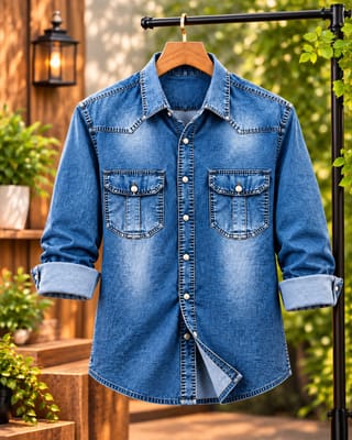 Premium Trendy Denim Shirt for Men – GSM 220+ 2