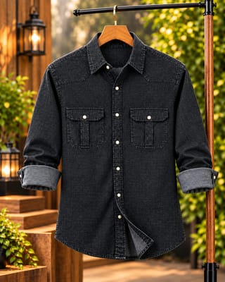 Premium Trendy Denim Shirt for Men – GSM 220+ 3