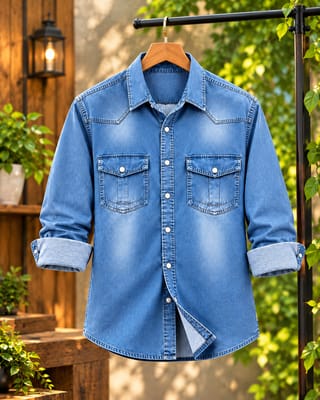 Premium Trendy Denim Shirt for Men – GSM 220+ 2
