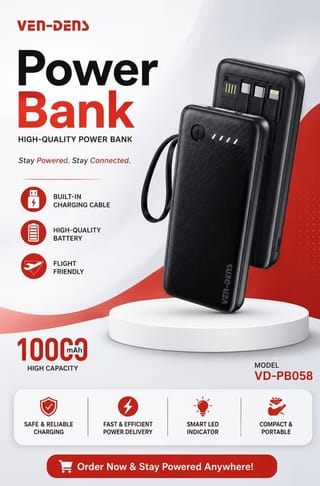 VEN-DENS 10000mAh Power Bank 3