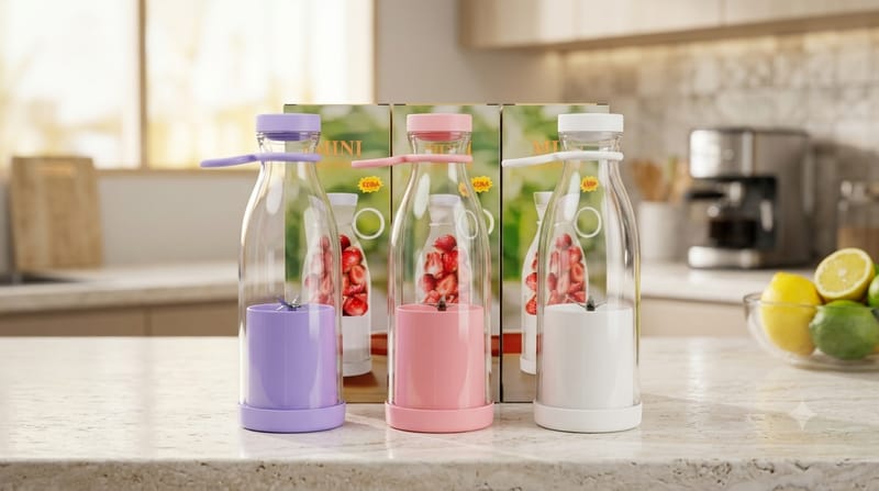  Portable Fruit Blender Bottle –USB Rechargeable Juicer for Smoothies & Shakes